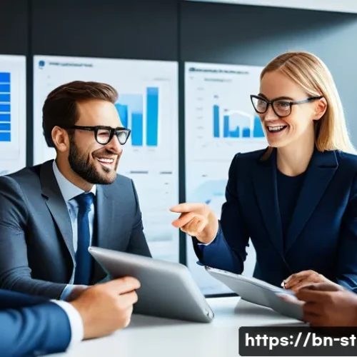 Home 7 전략경영에서 쓰이는 툴 소개 - **Prompt 1: Visualizing Strategic Business Goals and a Shared Vision**
"A diverse team of five b...